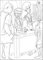 coloriage le jeune indigene vend perla et blu rio aux braconniers